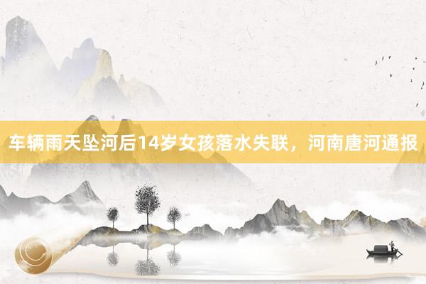 车辆雨天坠河后14岁女孩落水失联，河南唐河通报