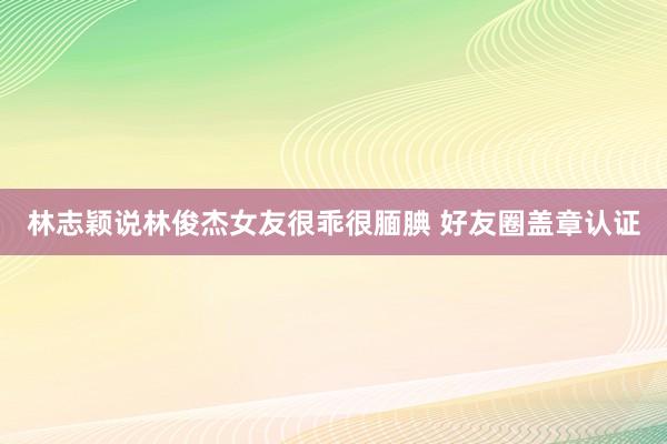 林志颖说林俊杰女友很乖很腼腆 好友圈盖章认证