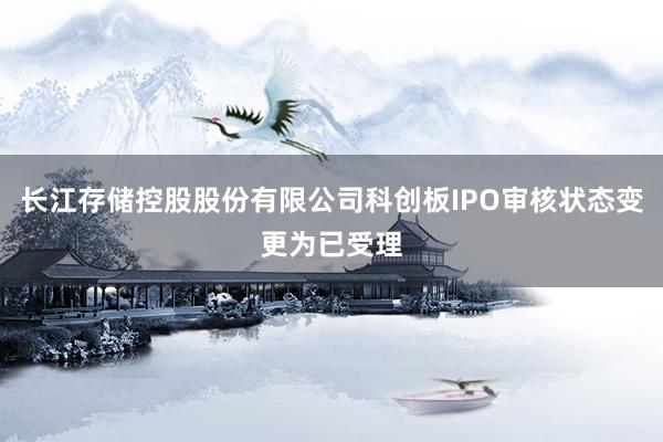 长江存储控股股份有限公司科创板IPO审核状态变更为已受理
