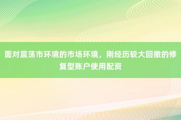 面对震荡市环境的市场环境，刚经历较大回撤的修复型账户使用配资