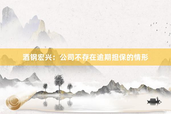 酒钢宏兴：公司不存在逾期担保的情形