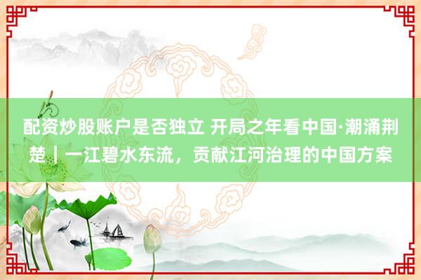 配资炒股账户是否独立 开局之年看中国·潮涌荆楚｜一江碧水东流，贡献江河治理的中国方案